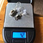 Royston Blue Horizon Turquoise Sterling Silver Feather Earrings Photo 4