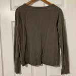 James Perse Standard  Size Large French Micro Brushed terry light sweater green Photo 5