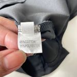 Black Pleated Accent Button Long Sleeve Fauz Wrap Collared Zip Up Dress Size XL Photo 6