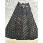 H&M NWT Black Sheer Maxi Skirt Women's 4 Crochet Gothic Whimsigoth Knit Goth Photo 3