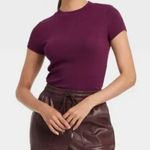 A New Day Crewneck T-Shirt Ribbed Burgundy XL Photo 0