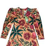 Farm Rio Anthropologie Women’s Orange Flowerdoscopic Floral Print Midi Dress XL Photo 2