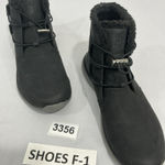 Ryka Womans Evie Exotic Memory Foam 9.5 W Black Lace Up Flat Ankle Boots Photo 0