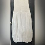 ZARA NWT  XS Poplin Balloon Maxi Dress in Oyster White Photo 8