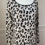 Velvet By Graham And Spencer Leopard Knit Long Sleeve Midi Dress L Photo 3