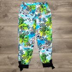 Seafolly Beach Summer Mid Rise Resort Rayon Ankle Tie Pants Blue Green Small Photo 1