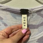 We The Free FREE PEOPLE Womens Camo Top Size Medium Blue Round Neck Cap sleeves Photo 4