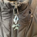 Betsey Johnson Black Down Eyelet Trim Puffer Vest Faux Fur Trim Hood SIZE-XS Photo 1