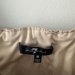 7 For All Mankind Faux Leather Corsette Style Cropped Tank Top Beige Sleeveless Photo 5