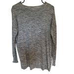 H&M  long sleeve large high low hem gray crew neck blouse Photo 2