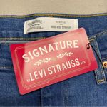 Signature Levi Strauss Denim Blue Jeans Heritage High Rise Straight Distressed Size 18 Photo 6