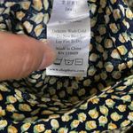 Buru Mod Top Yellow Roses Floral Sleeveless Gold Buttons Mock Neck Photo 5