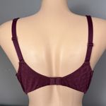 Victoria's Secret Body By Victoria Ipex Lined No Wire Bra Size 38D Burgundy Y2K Photo 3