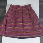 Annabelle Casual Skirt Knee length Purple Print Boho Tweed Size M Photo 0