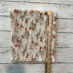 *Women's XS Chic Floral Smocked Top Lightweight Floral Summer Spring Casual White Photo 1