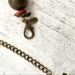 Chico's  red, orange and black beaded statement necklace Photo 7