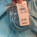 Aerie NWT  Terry Cut Out Strapless One Piece Swimsuit in Big Sur XL Photo 7