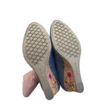 Rialto Womens Blue Denim Floral Cork 3" Wedge Heel Shoes Size 9.5M SKU 8247 Photo 7