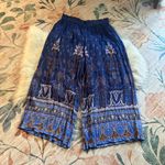 Free People  Gold Dust Blue Wide-Leg Pants Photo 2