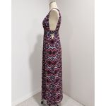 Forever 21  Womens Multicolor Printed Sleeveless V-Neck Cut-out Maxi Dress Size L Photo 2
