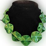 Nine West  Vibrant Green lotus leaves Necklace 22” Photo 0