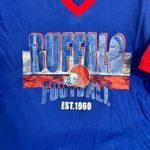 Buffalo Football V Neck T Shirt Blue Size XL Photo 1