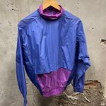 Nike 1980s Pink & Purple Colorblock Cropped Windbreaker Track Jacket Medium M Photo 3