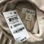 Style & Co Sweater Dress Turtleneck Midi Long Sleeve Stretch Beige XS Photo 2