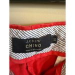 J.Crew  Chino Shorts Red Women Size 16 Flat Front Casual Everyday Photo 1