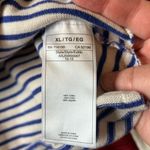 Roxy Blue Stripe Cotton Hoodie Beach Sweater. Size XL. Photo 7