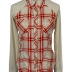 Marmot  Plaid Button Down Shirt Small Red White Long Sleeve Outdoor Hiking Photo 0