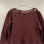 City Chic  Cute Mesh Panel Fit & Flare Dress in Ox Blood Size 14 Photo 4