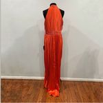 Mac Duggal 26992 Pleated Sleeveless Halter Gown in Spring Green Size 10 Sunset Photo 7