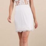 Lulu's White Babydoll Sweetheart Mini Dress Size M Photo 0