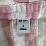 Old Navy  Linen Striped Button Down Tie Top Photo 6