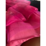 Vintage Pink Off Shoulder Tiered Ruffle Organza Cocktail Party Dress Size Small Photo 9