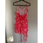 Amanda Uprichard Coral Floral Ruffle Mini Dress S flowy boho fairy Y2K pink Photo 5