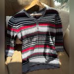 Croft & Barrow  Gray and Red Knit Sweater Photo 0