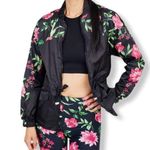 Juicy Couture Juicy by  Lightweight Black Pink Floral Zip Up Track Jacket sz XS Photo 0