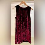BB Dakota NWT- Meyer Wine Sleeveless Shift Crushed Velvet Dress Size Medium Photo 1