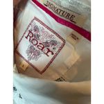 Roar Western Shirt large Signature Cowgirl Rodeo Pageant Blouse White Lace Bling Photo 2