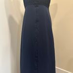 CDC Evening Vintage 1990s Navy Blue Embroidered Maxi Gown Whimsigoth Witchy Y2K Size 6 Photo 8