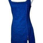 SheIn NWT  Petite Medium Stretch Denim Jeans Jean Mini Dress with Slit Photo 0