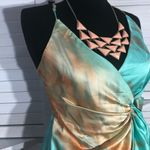 Angel Biba Tie Dye Wrap Mini Dress Satin Bow Size Small Photo 3