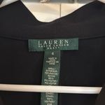 Ralph Lauren Lauren  black leather trim quarter zip long sleeve dress 4 Photo 4