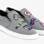 Mira Mikati women’s embroidered houndstooth slip-on skate sneakers IT 41 US 11 Photo 0