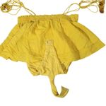 Free People Free‎ People Layered Ruffle Thong Bodysuit Golden Yellow XS Photo 5