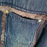 Bebe Late 90's denim jacket brown faux fur trim,rare!” Photo 3