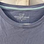 Vineyard Vines  Women's Small Long Sleeve Cotton Steel Blue Whale Pocket Photo 1