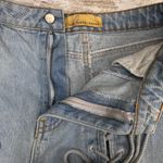 Micro Denim Shorts Sz Sm Light Wash Lace up Thigh High Rise Festival Boho Hippie Blue Photo 6